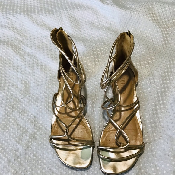 SCHUTZ gold sandals - Picture 5 of 9